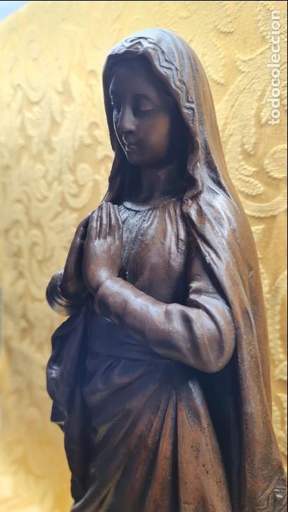 Antig&uuml;edades: VIRGEN CON &Aacute;NGELES A LOS PIES - Foto 3
