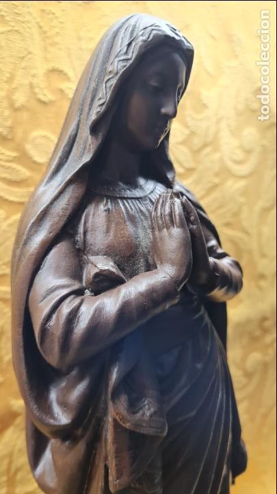 Antig&uuml;edades: VIRGEN CON &Aacute;NGELES A LOS PIES - Foto 4
