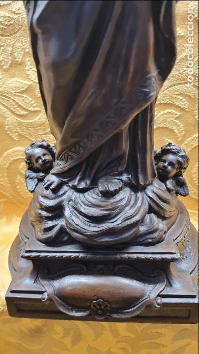 Antig&uuml;edades: VIRGEN CON &Aacute;NGELES A LOS PIES - Foto 5
