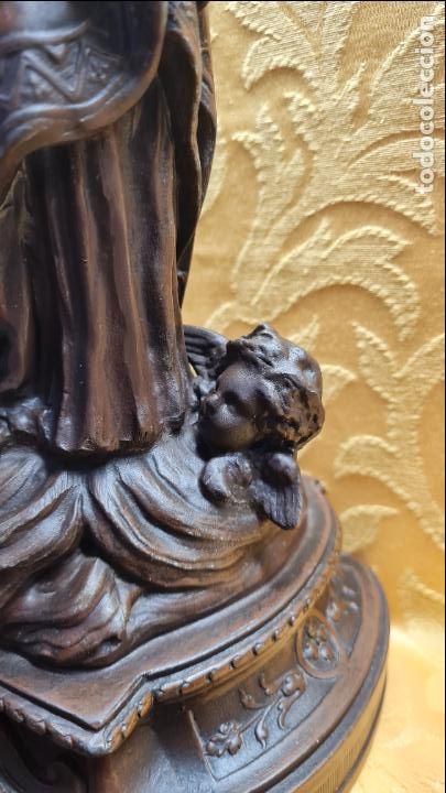 Antig&uuml;edades: VIRGEN CON &Aacute;NGELES A LOS PIES - Foto 7