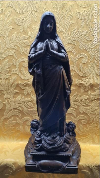 Antig&uuml;edades: VIRGEN CON &Aacute;NGELES A LOS PIES - Foto 1