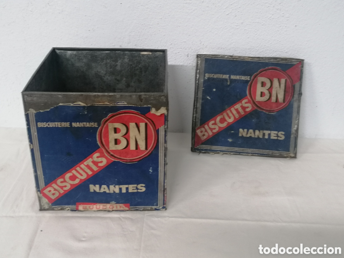 Antig&uuml;edades: Lata de galletas antigua B/N - Foto 6