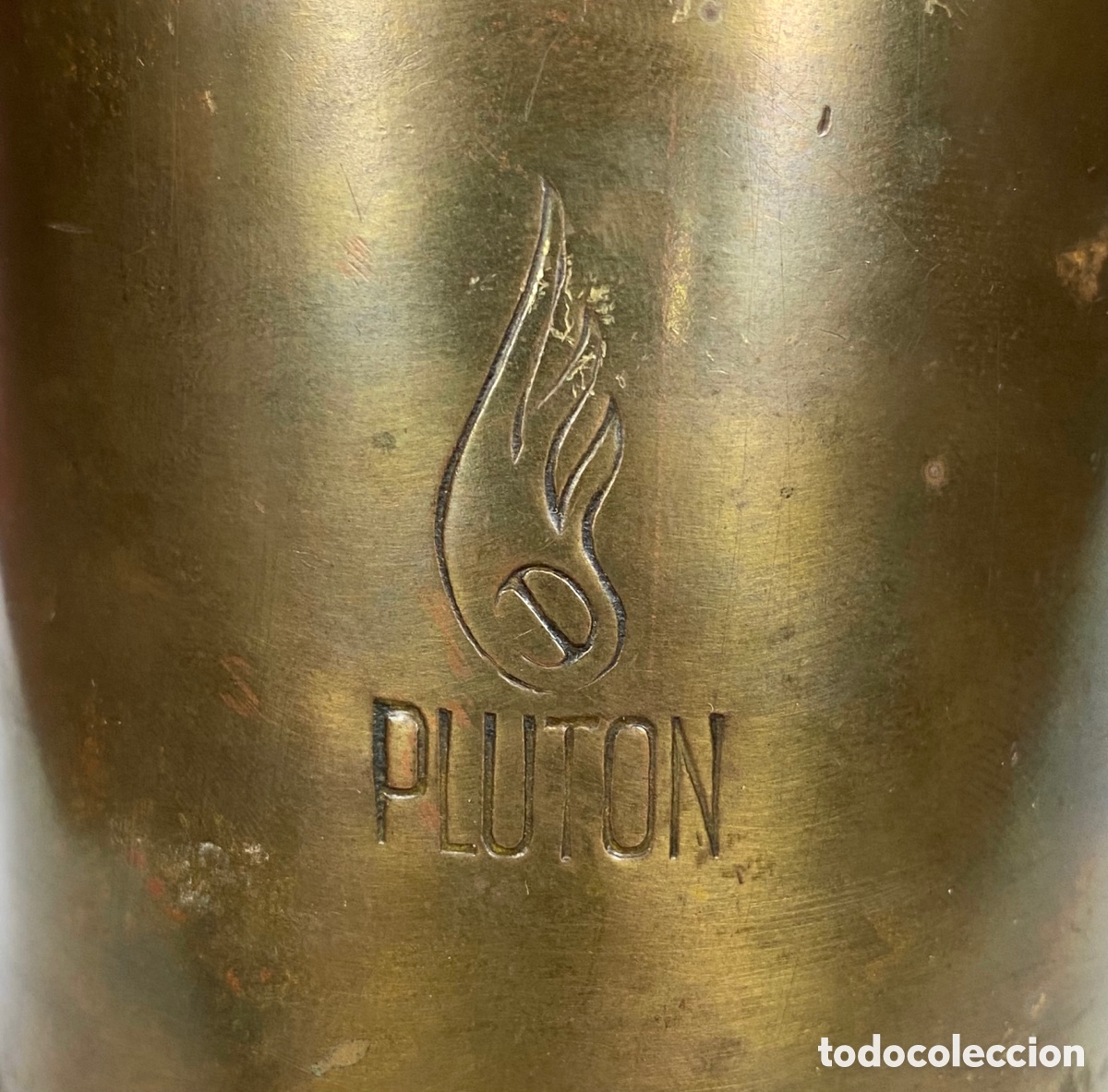 Antig&uuml;edades: MOLINILLO DE CAF&Eacute; CIL&Iacute;NDRICO - PLUTON - MADERA Y LAT&Oacute;N - Foto 3