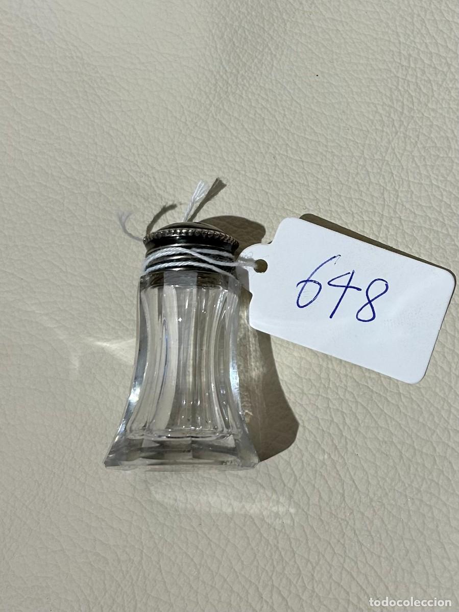 Antig&uuml;edades: SALERO DE CRISTAL Y PLATA - Foto 1