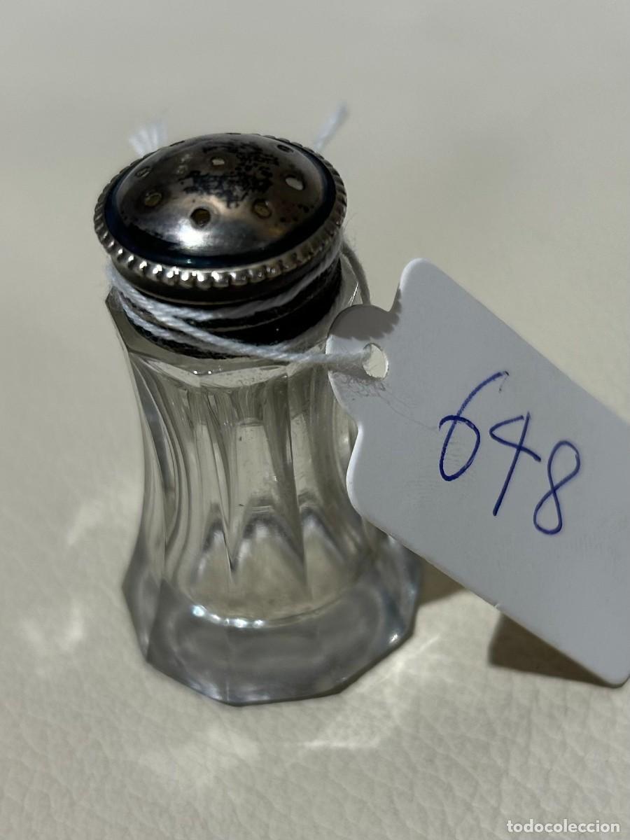 Antig&uuml;edades: SALERO DE CRISTAL Y PLATA - Foto 3