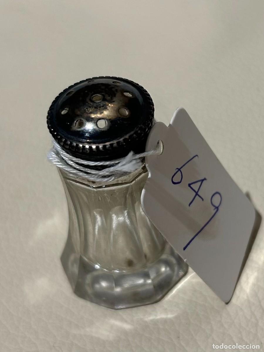 Antig&uuml;edades: SALERO DE CRISTAL Y PLATA - Foto 2