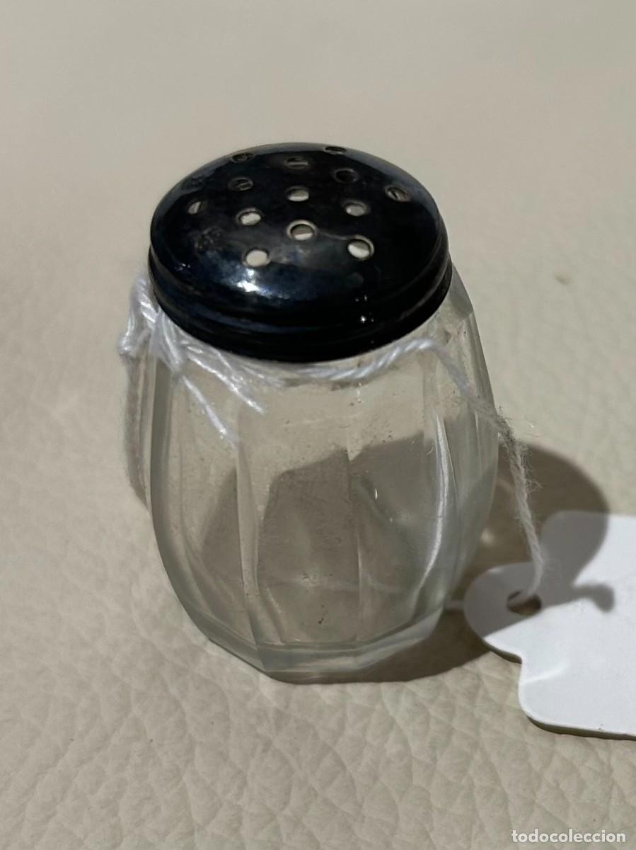 Antig&uuml;edades: SALERO DE CRISTAL Y PLATA - Foto 1