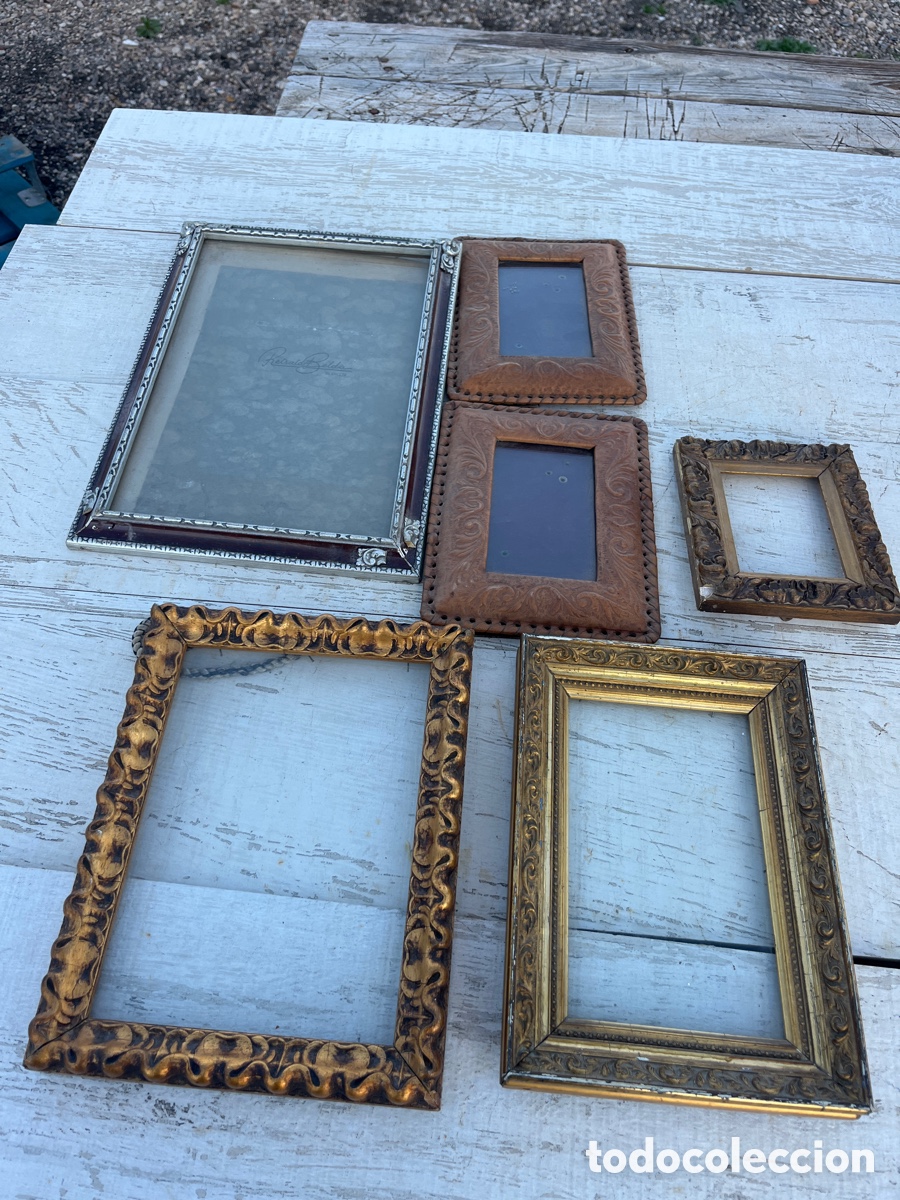Antig&uuml;edades: Lote de marcos de madera piel - Foto 1