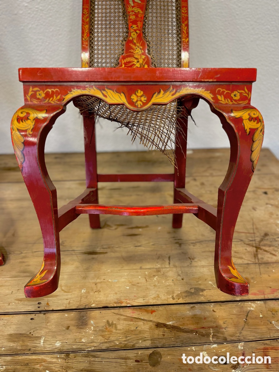Antig&uuml;edades: Pareja de sillas chinas - Foto 9