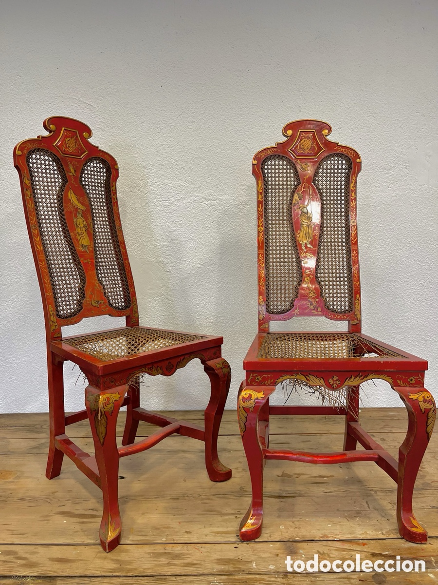 Antig&uuml;edades: Pareja de sillas chinas - Foto 1