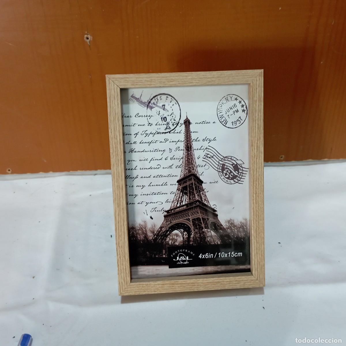 Antig&uuml;edades: portafoto de madera paris - Foto 1