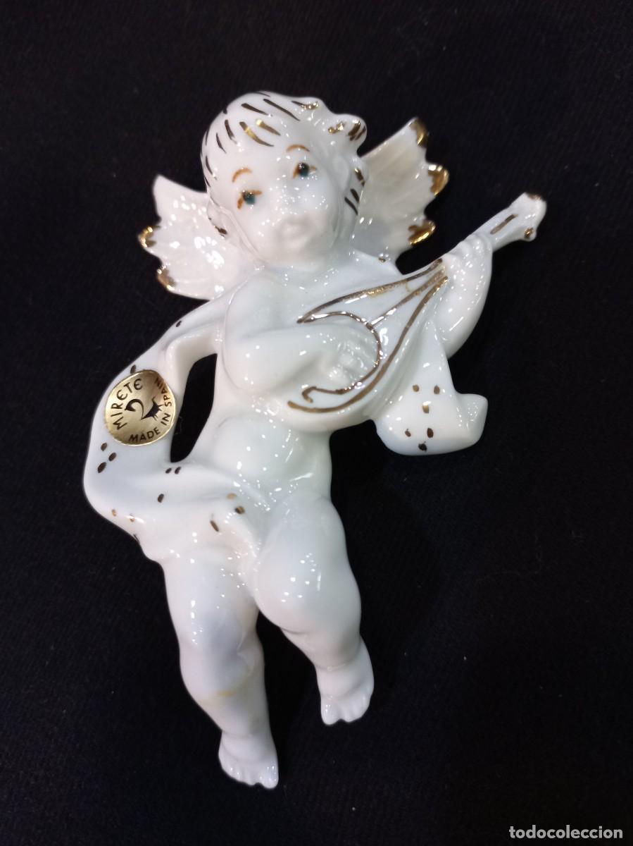 Antig&uuml;edades: ANGELITO colgar &uml;MIRETE &uml;10cm (blanco-oro) - Foto 1
