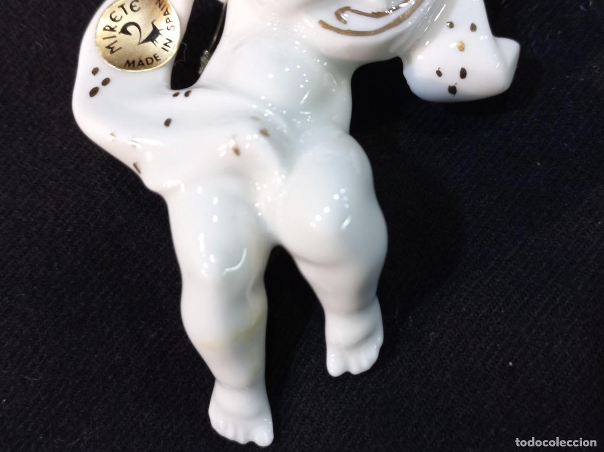 Antig&uuml;edades: ANGELITO colgar &uml;MIRETE &uml;10cm (blanco-oro) - Foto 6