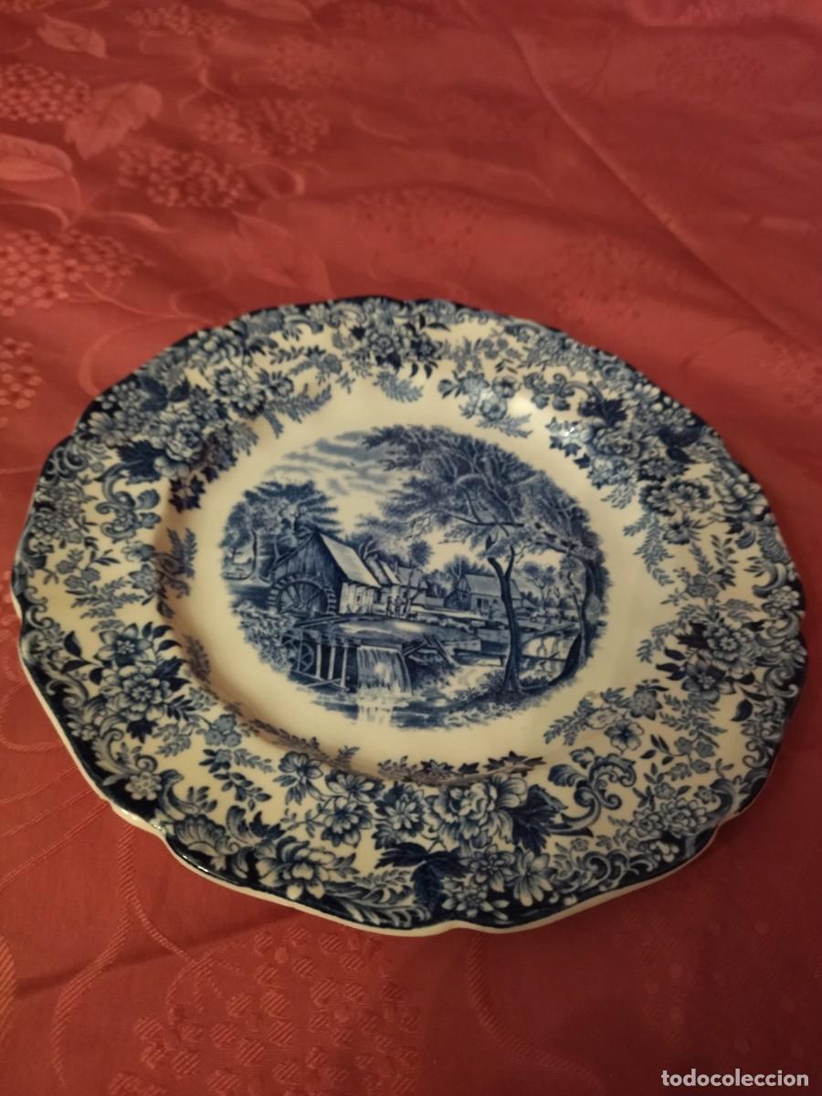 Antig&uuml;edades: Plato de postre de porcelana Mill Stream Johnson bros. - Foto 5