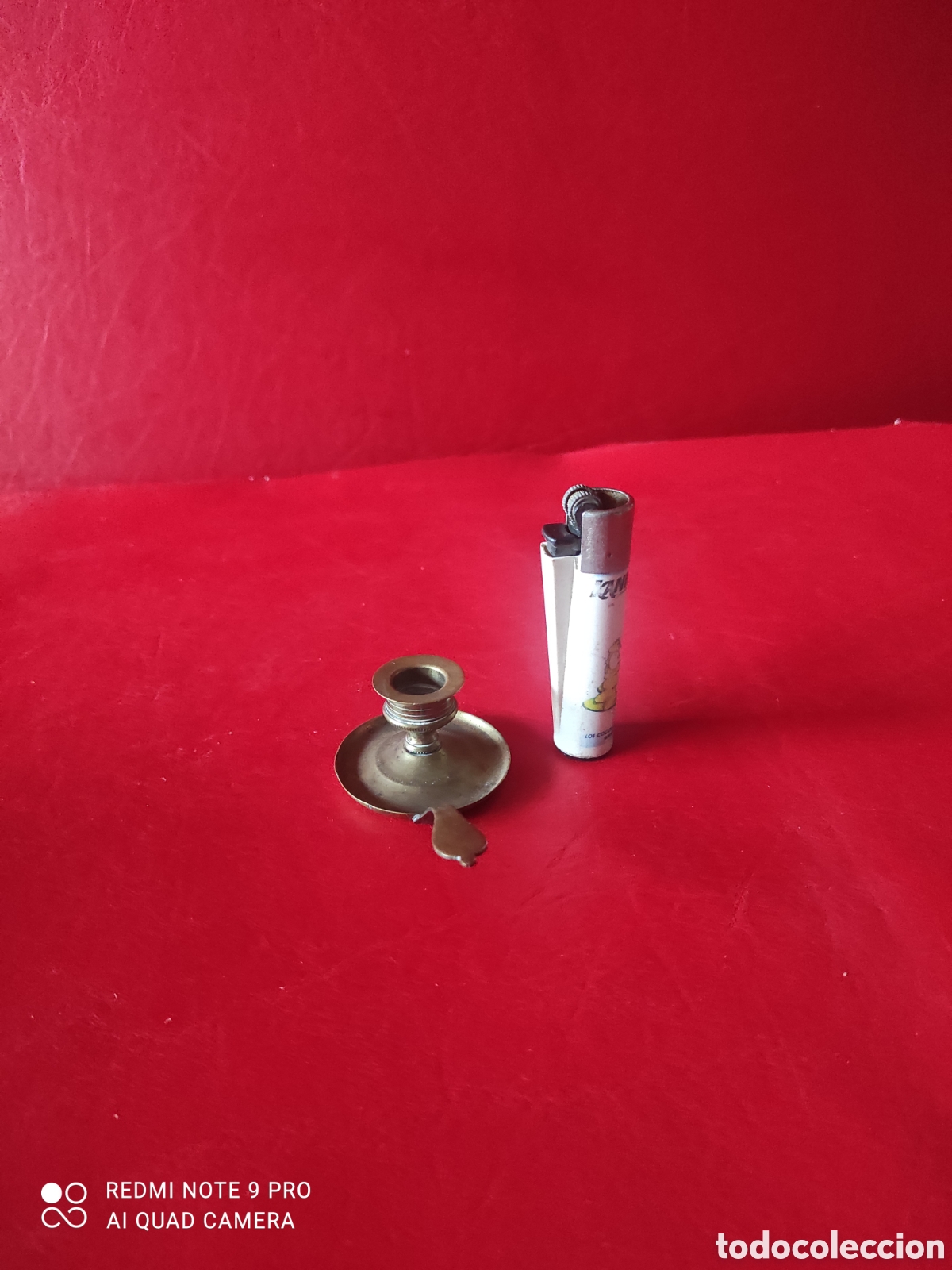 Antig&uuml;edades: Mini portavelas en bronce o lat&oacute;n - Foto 2