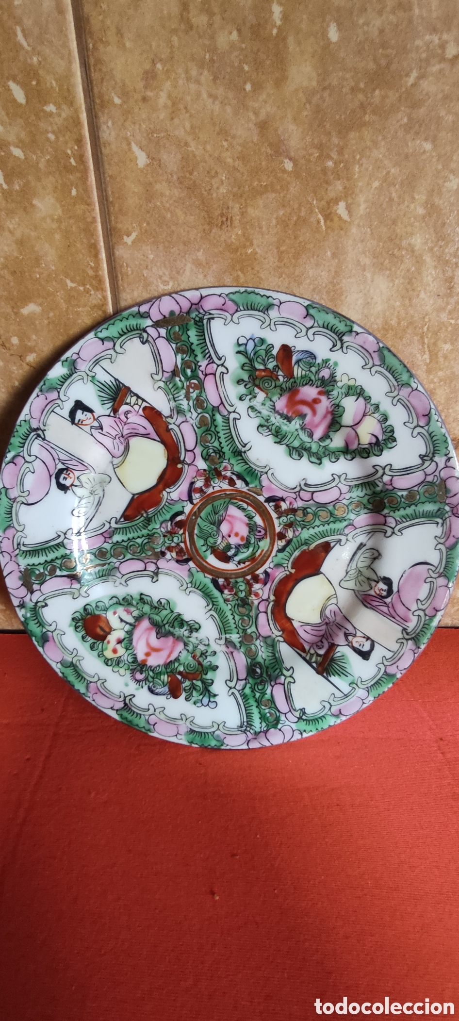 Antig&uuml;edades: PLATO DE PORCELANA CHINA - Foto 3