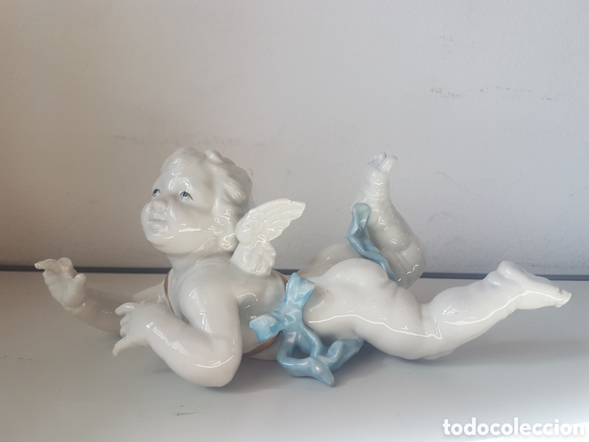 Antig&uuml;edades: Figura &Aacute;ngel porcelana de Algora - Foto 1
