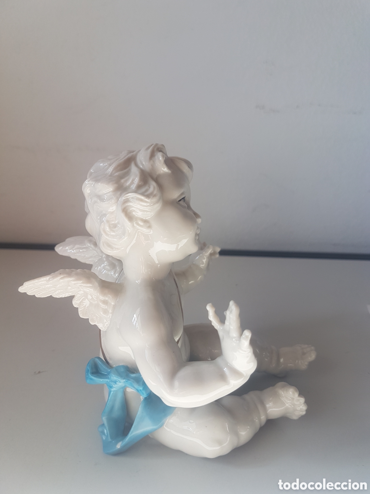 Antig&uuml;edades: Figura &Aacute;ngel porcelana de Algora - Foto 2
