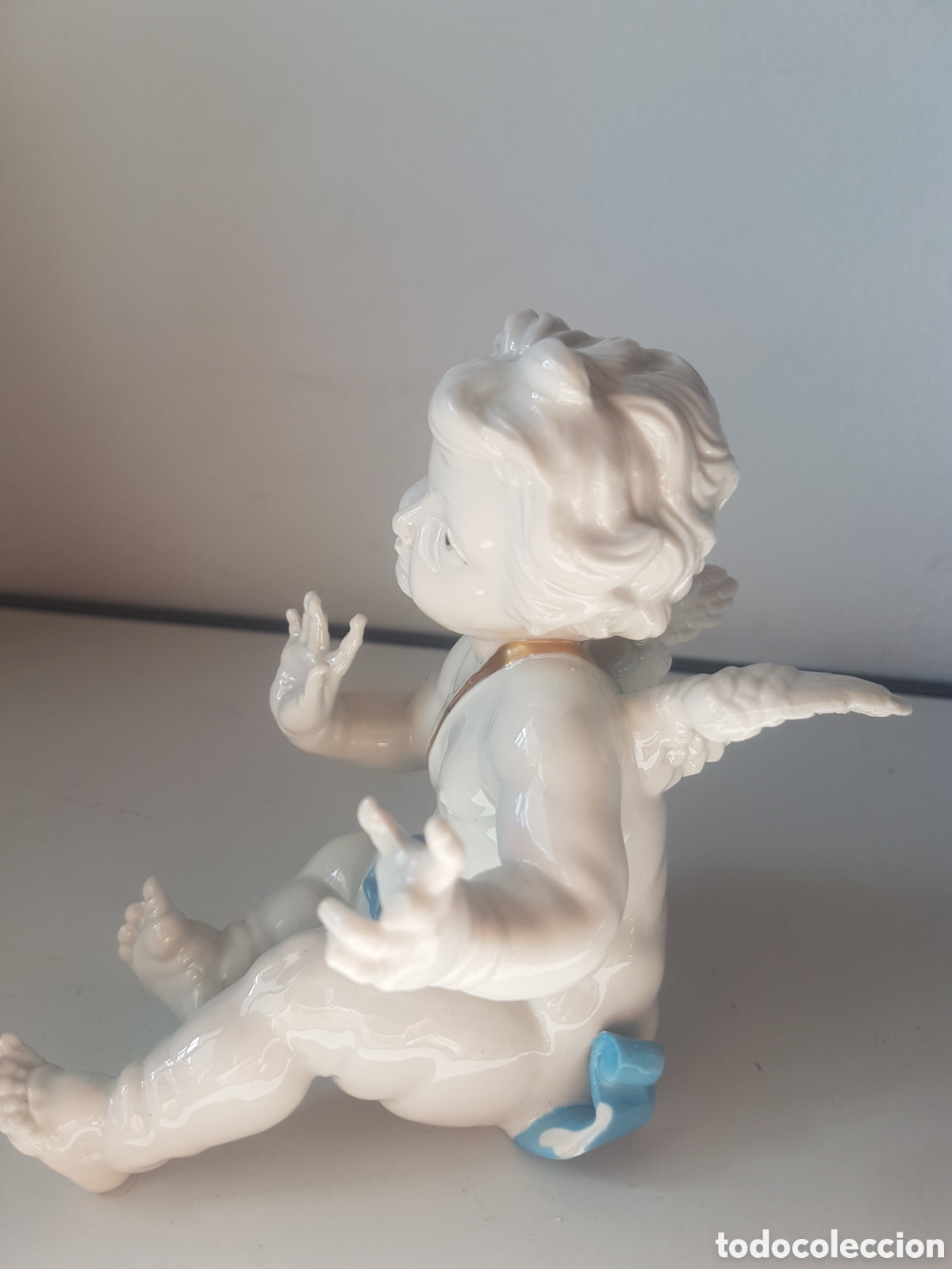 Antig&uuml;edades: Figura &Aacute;ngel porcelana de Algora - Foto 4