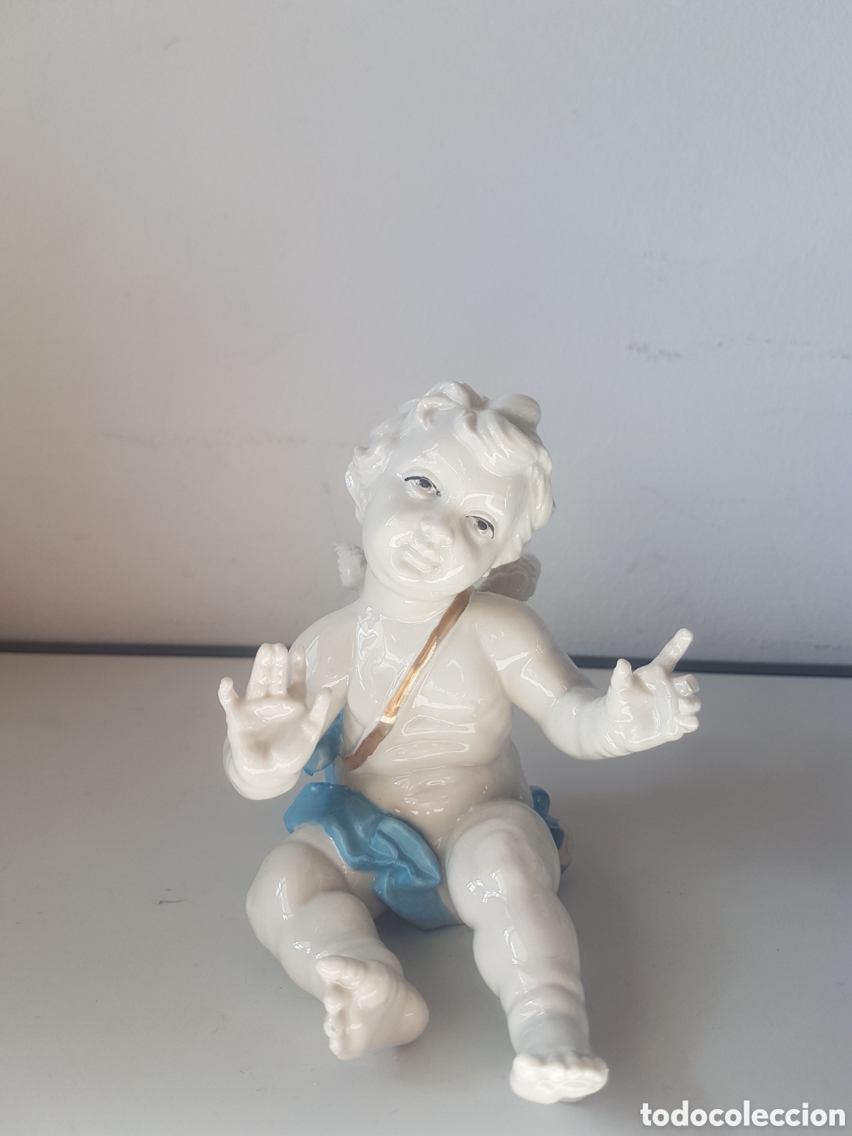 Antig&uuml;edades: Figura &Aacute;ngel porcelana de Algora - Foto 1