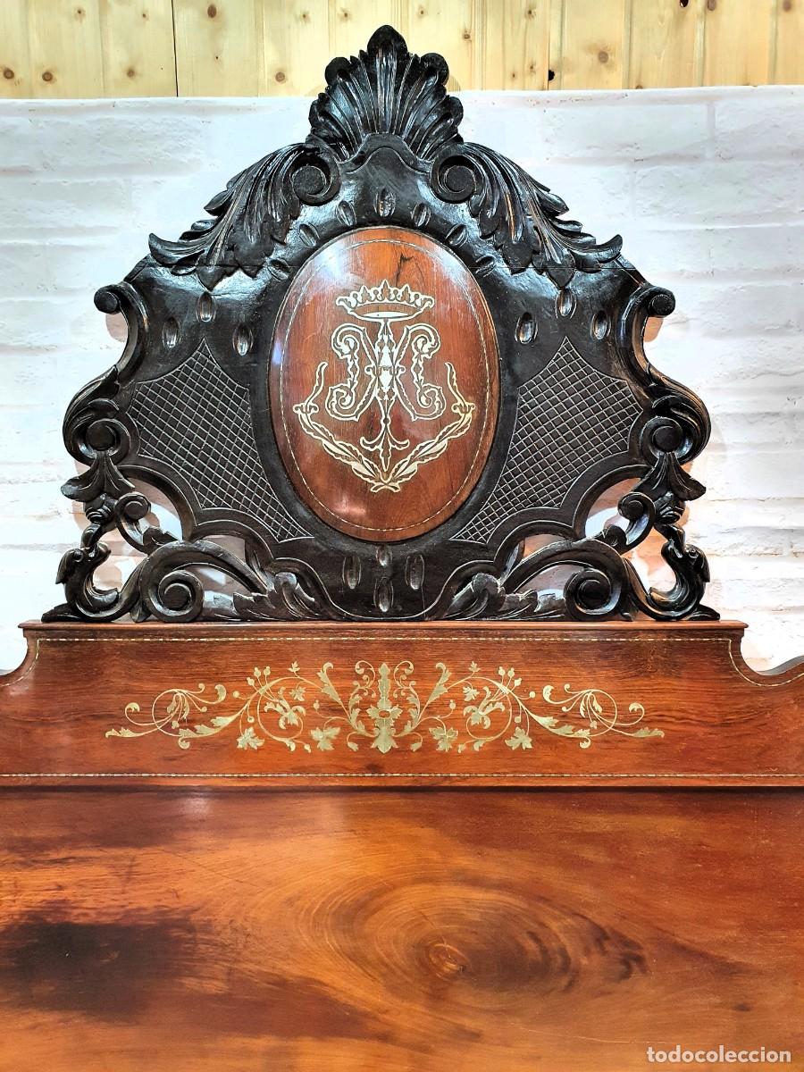 Antig&uuml;edades: Cama estilo Isabelino de 150 - Foto 5