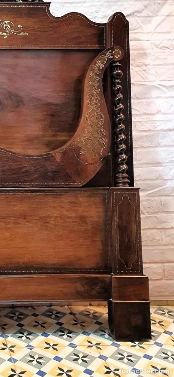 Antig&uuml;edades: Cama estilo Isabelino de 150 - Foto 6