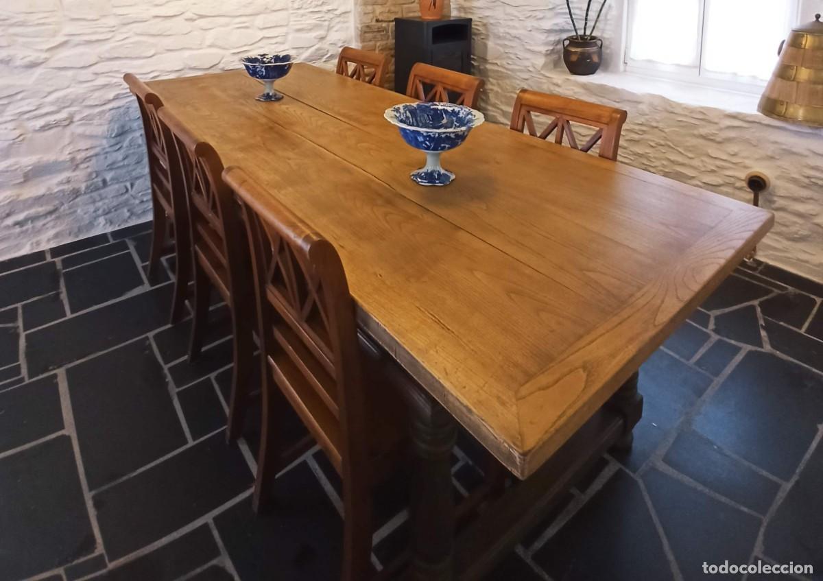 Antig&uuml;edades: Mesa comedor antigua casta&ntilde;o - Foto 2