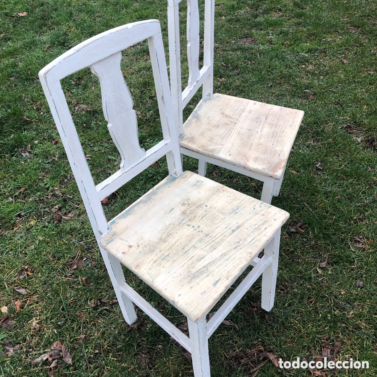 Antig&uuml;edades: DOS SILLAS ANTIGUAS DE MADERA - Foto 8