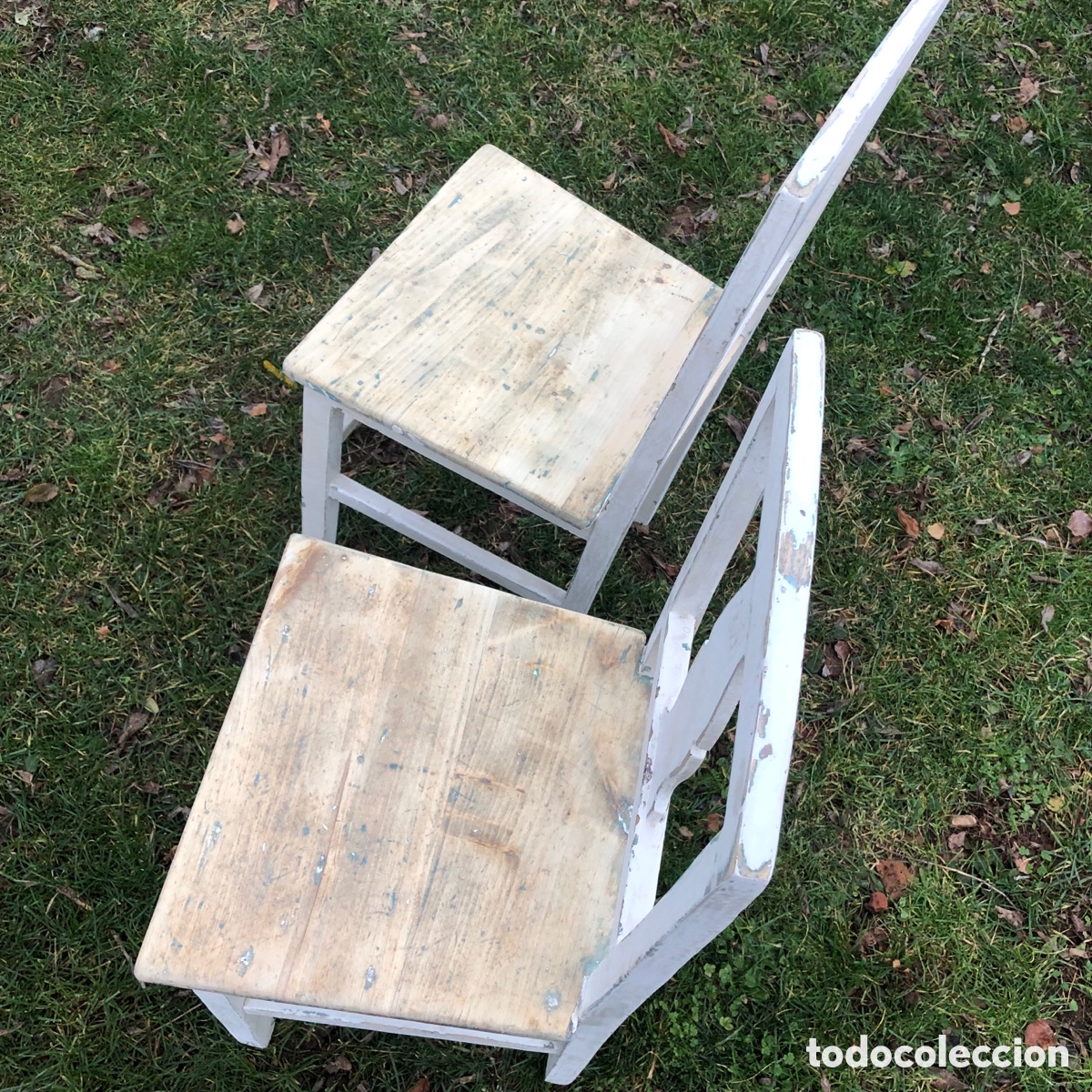 Antig&uuml;edades: DOS SILLAS ANTIGUAS DE MADERA - Foto 9