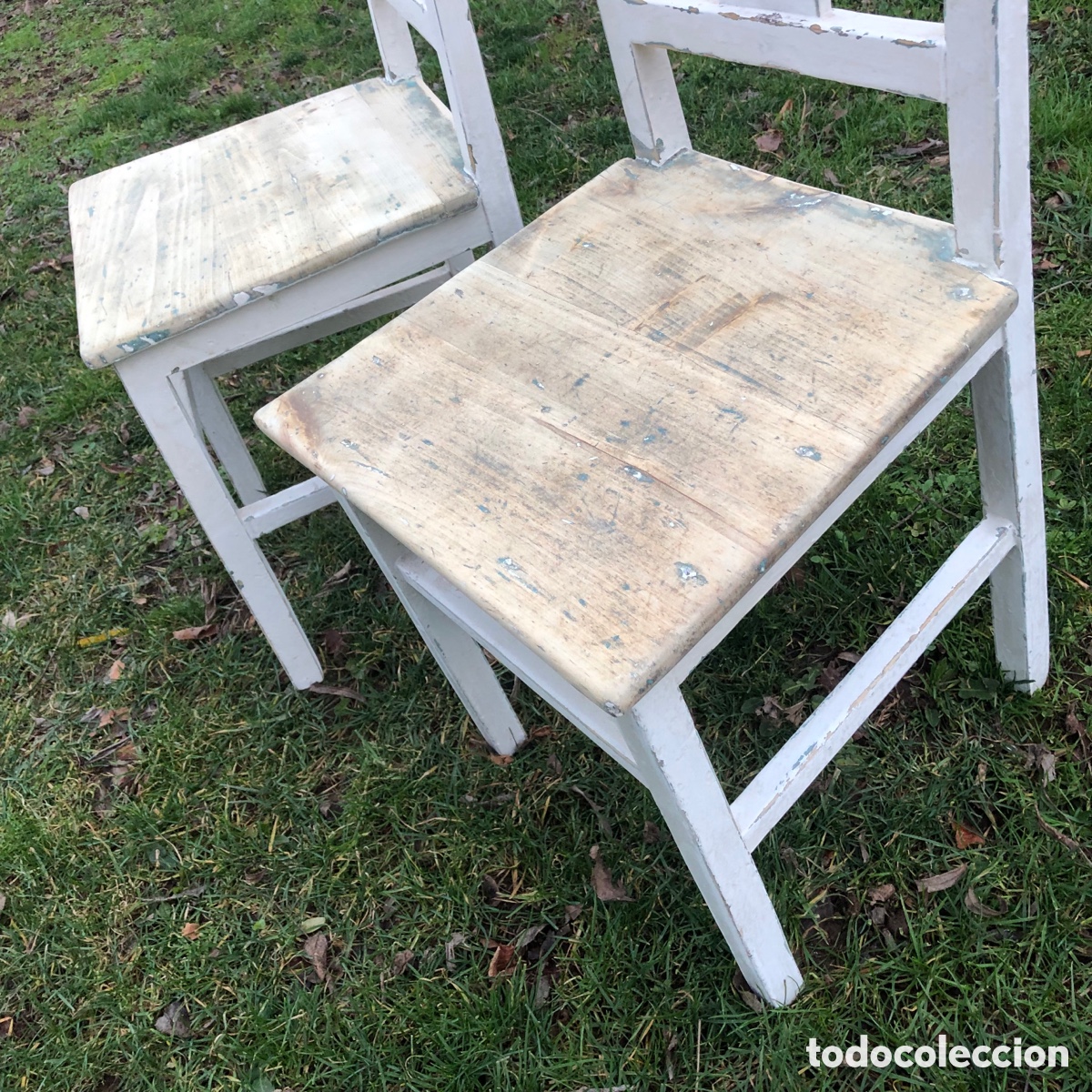 Antig&uuml;edades: DOS SILLAS ANTIGUAS DE MADERA - Foto 12