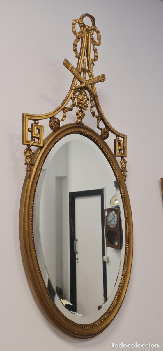 Antig&uuml;edades: Espejo Neocl&aacute;sico pan de oro - Foto 1