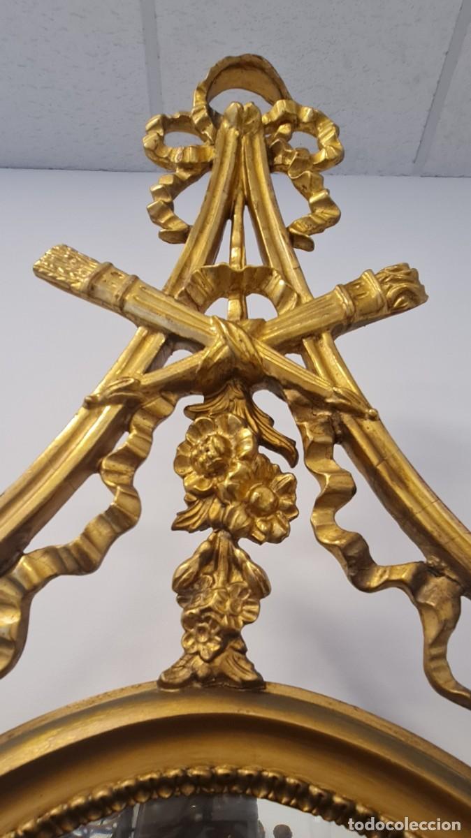 Antig&uuml;edades: Espejo Neocl&aacute;sico pan de oro - Foto 7