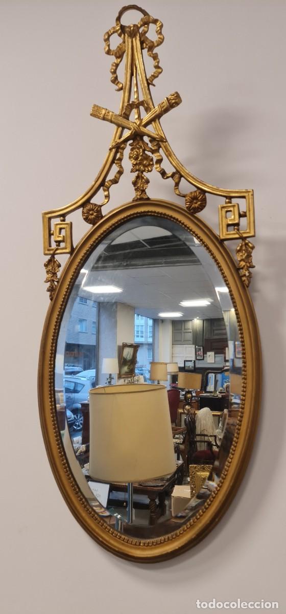 Antig&uuml;edades: Espejo Neocl&aacute;sico pan de oro - Foto 9