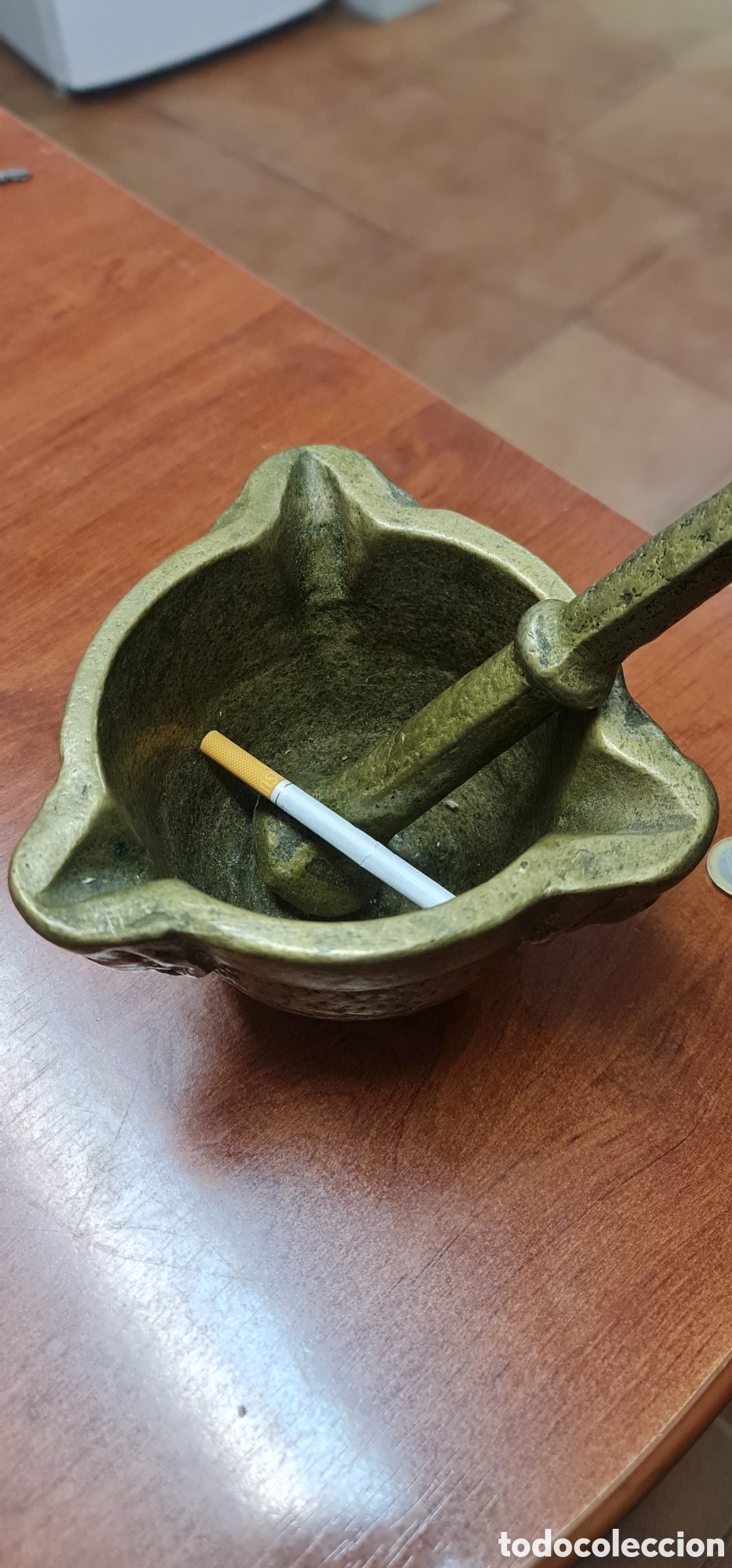 Antig&uuml;edades: GRAN MORTERO MUY ANTIGUO DE BRONCE MACIZO - Foto 5