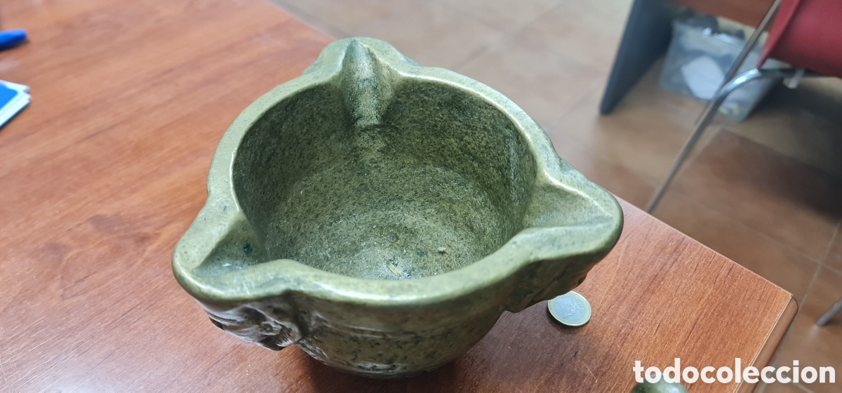 Antig&uuml;edades: GRAN MORTERO MUY ANTIGUO DE BRONCE MACIZO - Foto 10