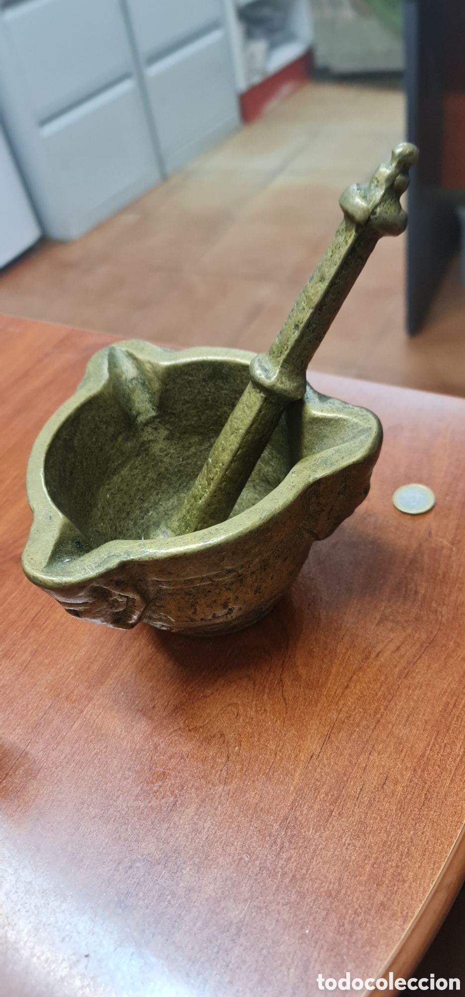 Antig&uuml;edades: GRAN MORTERO MUY ANTIGUO DE BRONCE MACIZO - Foto 17