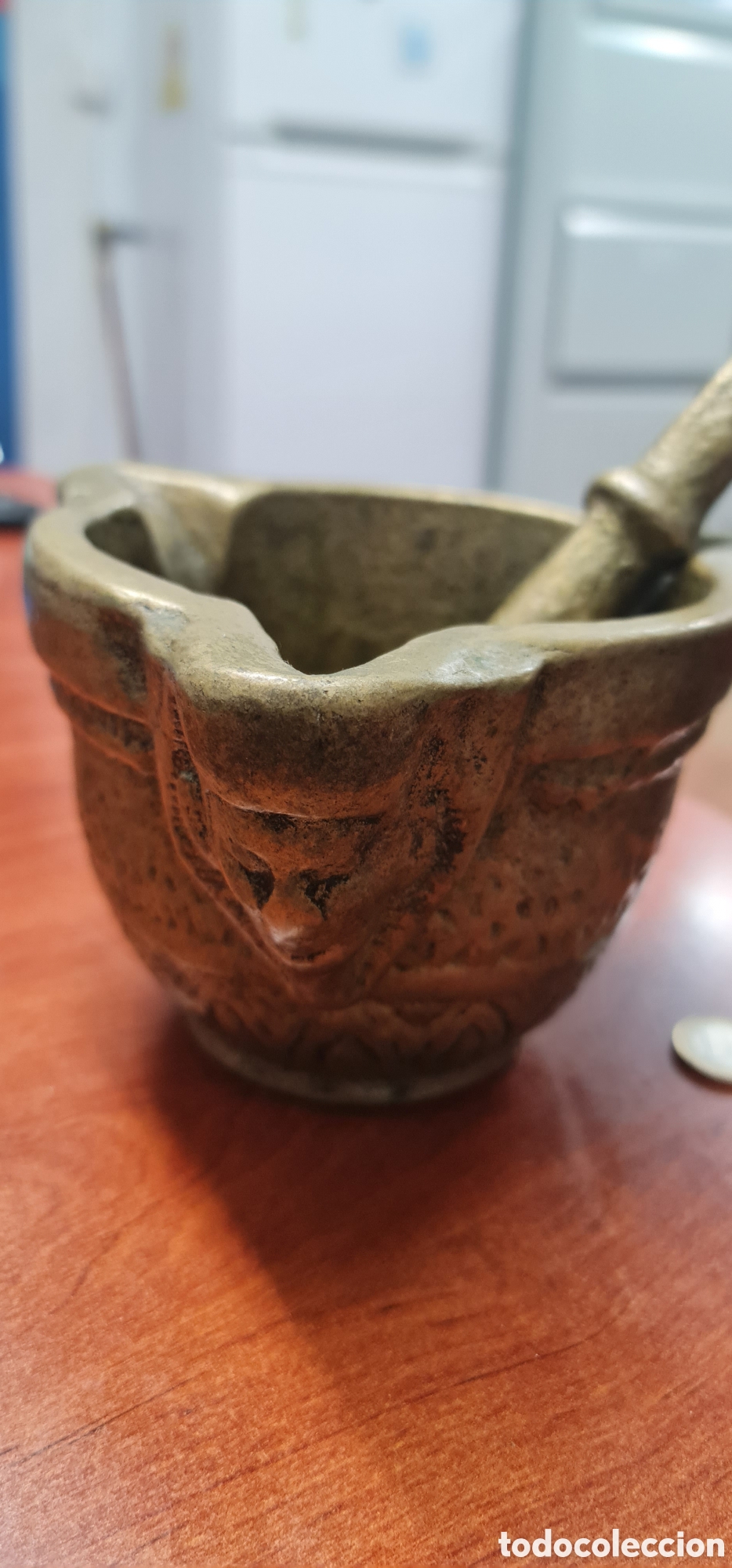 Antig&uuml;edades: GRAN MORTERO MUY ANTIGUO DE BRONCE MACIZO - Foto 19