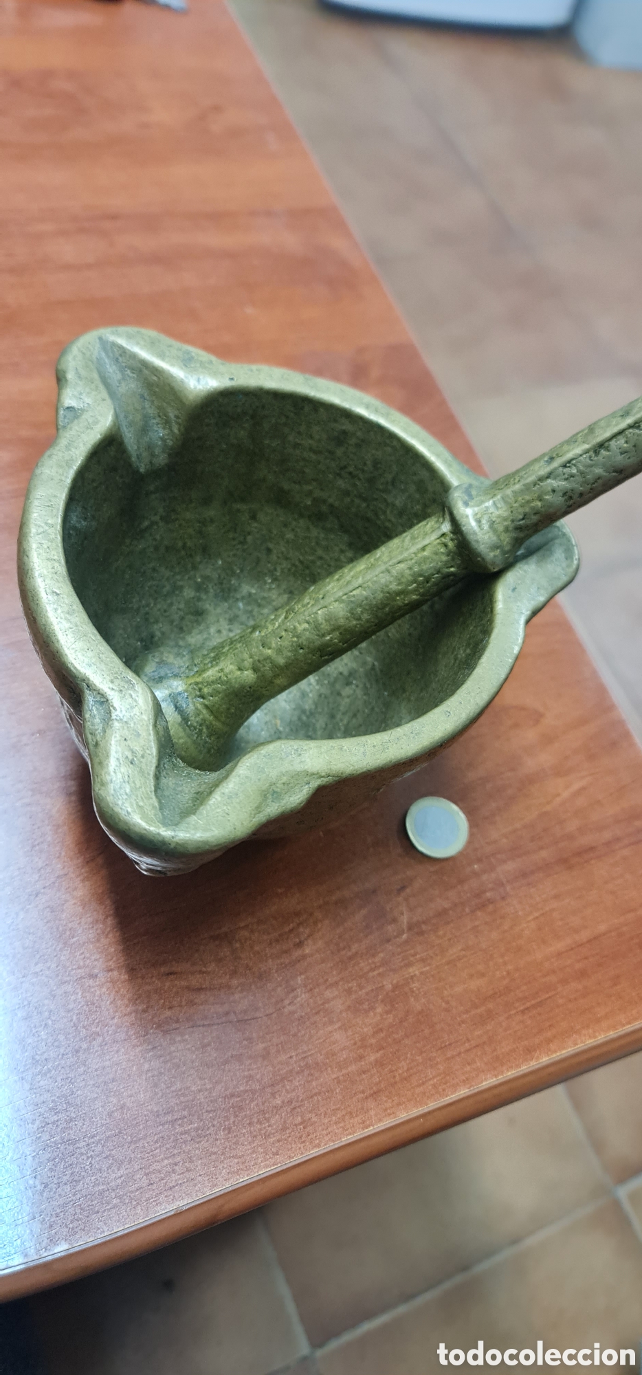 Antig&uuml;edades: GRAN MORTERO MUY ANTIGUO DE BRONCE MACIZO - Foto 20
