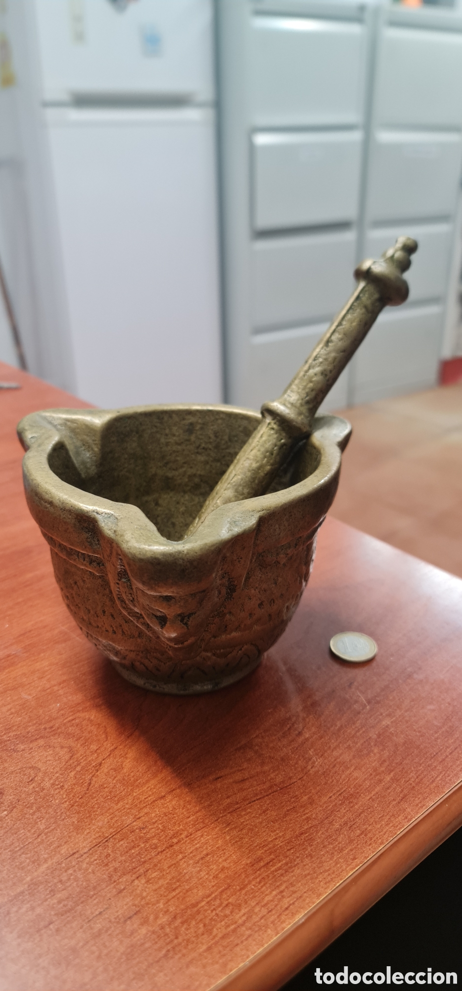 Antig&uuml;edades: GRAN MORTERO MUY ANTIGUO DE BRONCE MACIZO - Foto 21