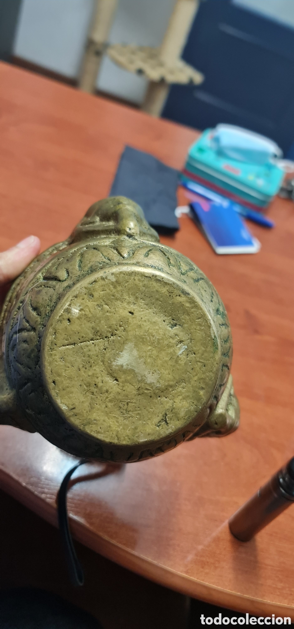 Antig&uuml;edades: GRAN MORTERO MUY ANTIGUO DE BRONCE MACIZO - Foto 23