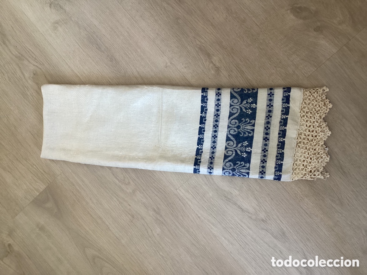 Antig&uuml;edades: TOALLA DE LINO CON CENEFA Y PUNTA DE CROCH&Eacute; - Foto 11