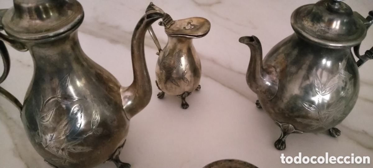 Antig&uuml;edades: Juego de caf&eacute; alpaca - Foto 1