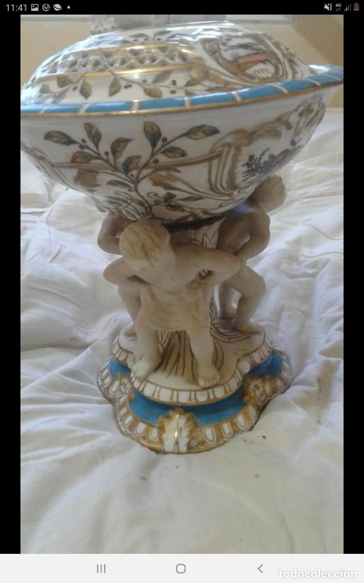 Antig&uuml;edades: FRUTERO DE PORCELANA CON SELLO - Foto 2