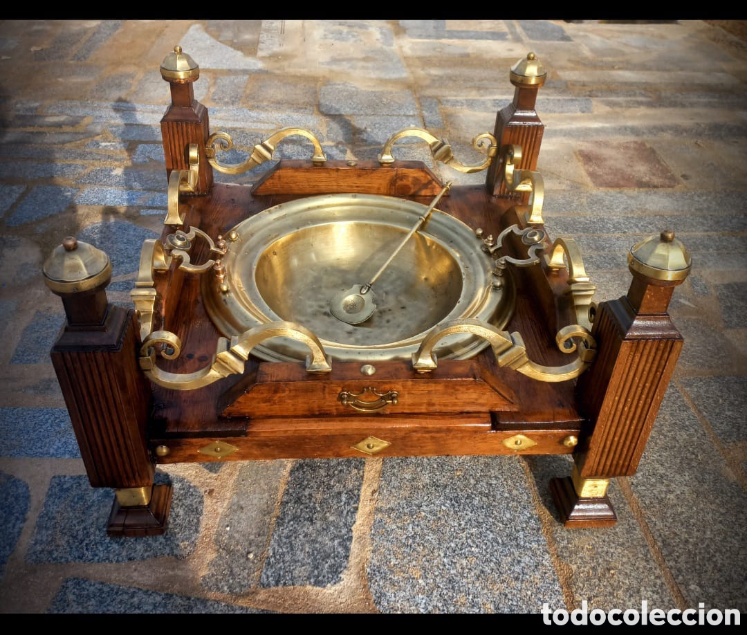 Antig&uuml;edades: Brasero de madera metal y bronce - Foto 2