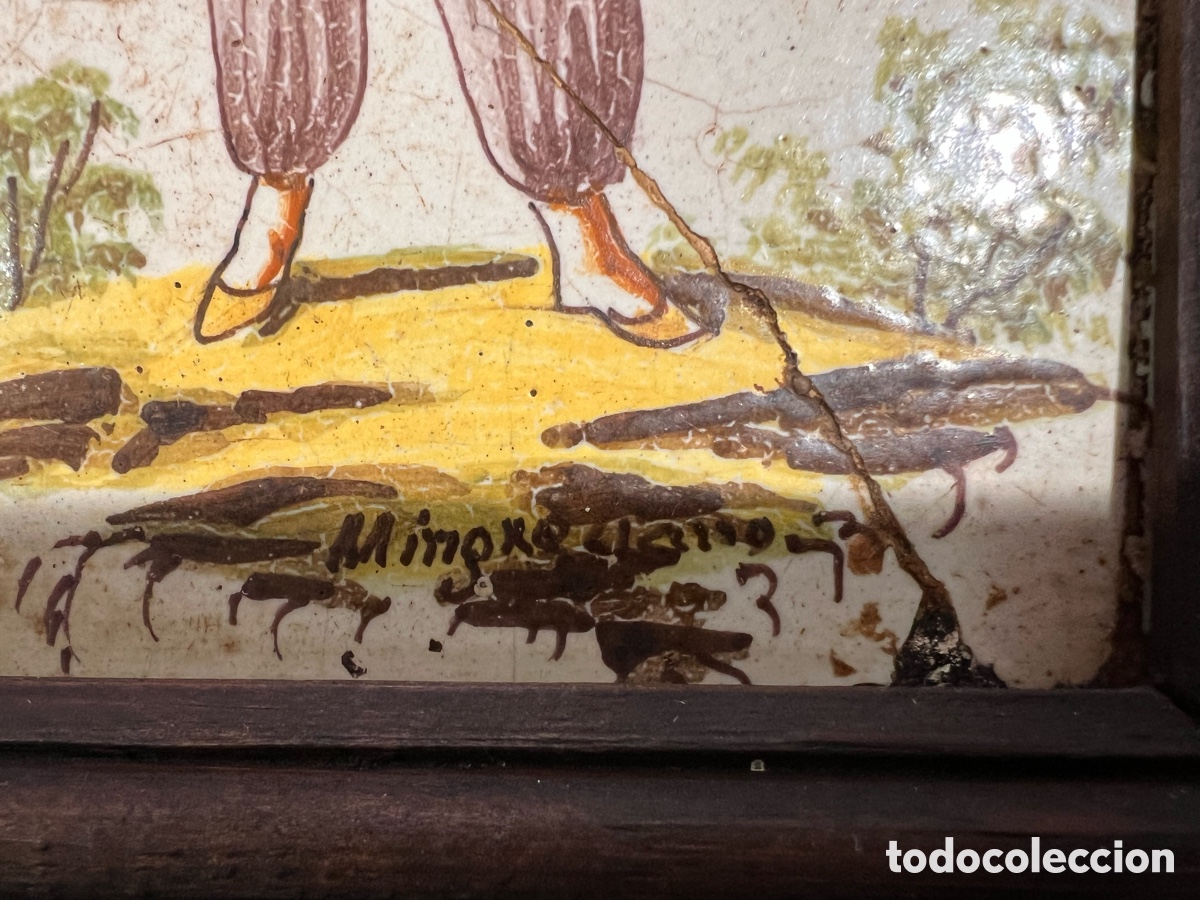 Antig&uuml;edades: AZULEJO FIGURADO. SIGLO XIX? - Foto 2