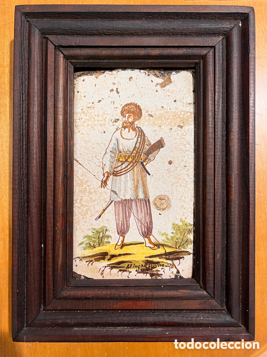 Antig&uuml;edades: AZULEJO FIGURADO. SIGLO XIX? - Foto 1