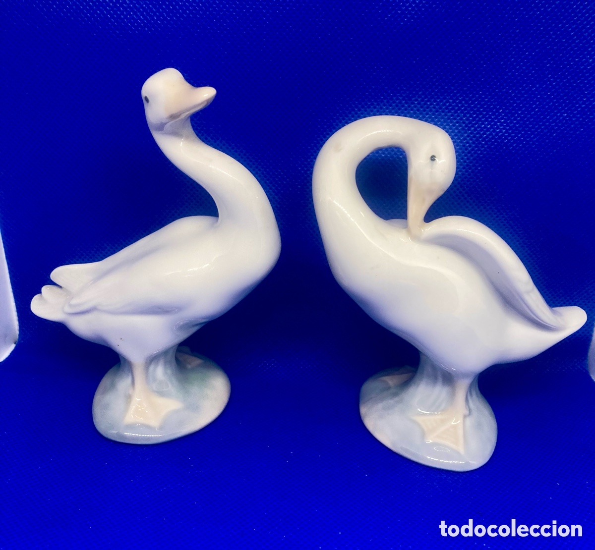Antig&uuml;edades: PAREJA DE LLADR&Oacute; CISNES VINTAGE - Foto 1