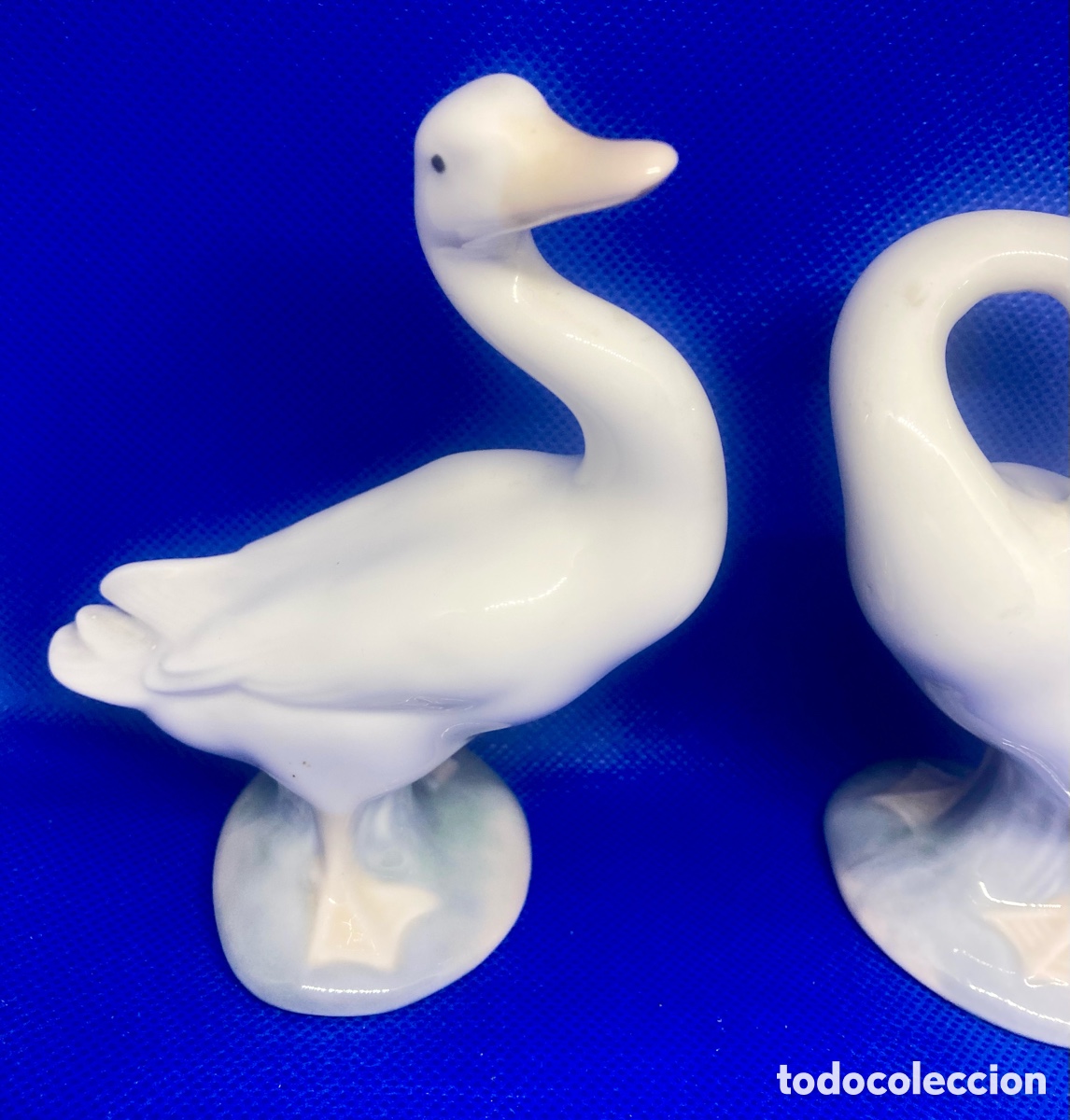 Antig&uuml;edades: PAREJA DE LLADR&Oacute; CISNES VINTAGE - Foto 3