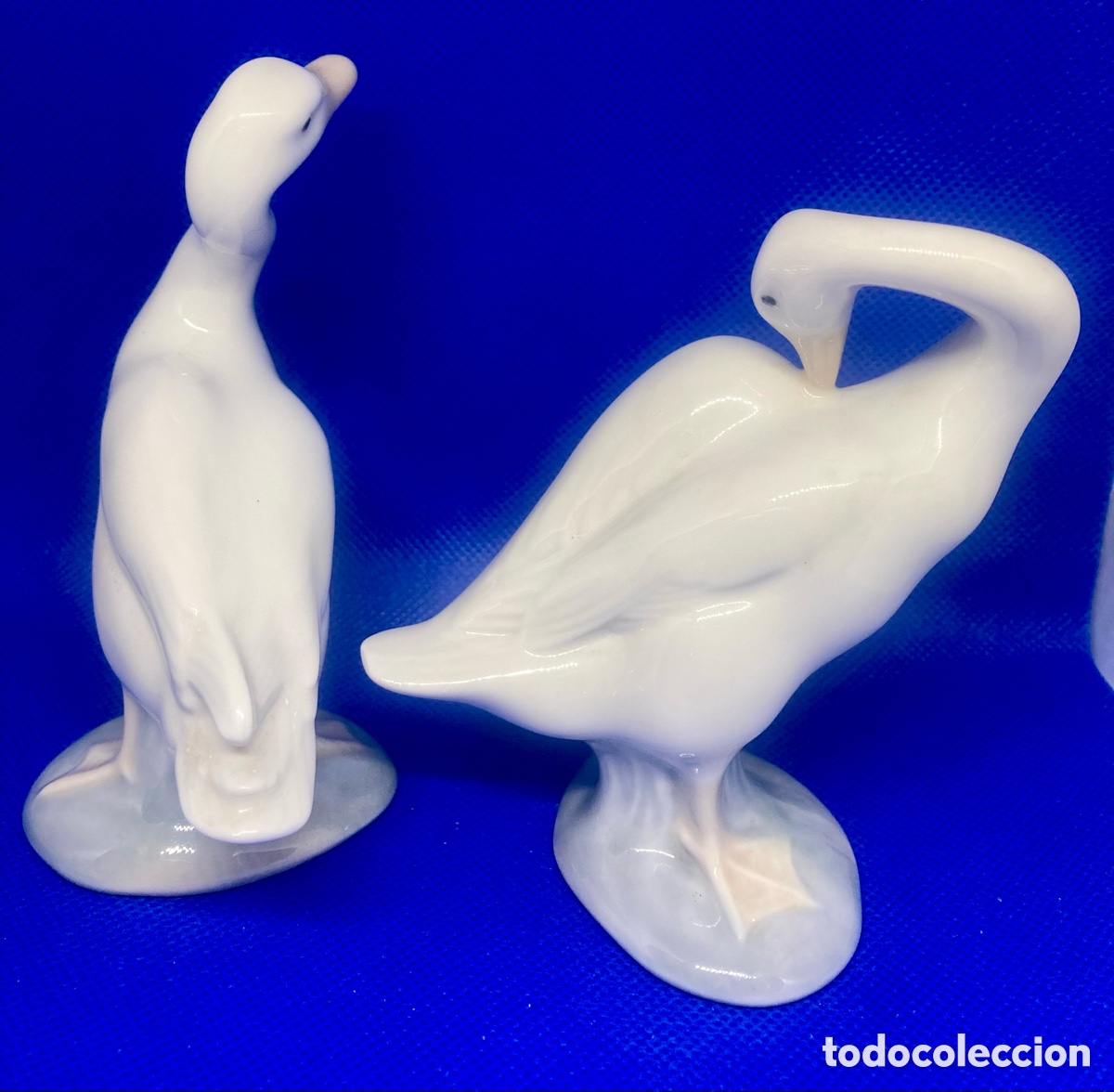 Antig&uuml;edades: PAREJA DE LLADR&Oacute; CISNES VINTAGE - Foto 4