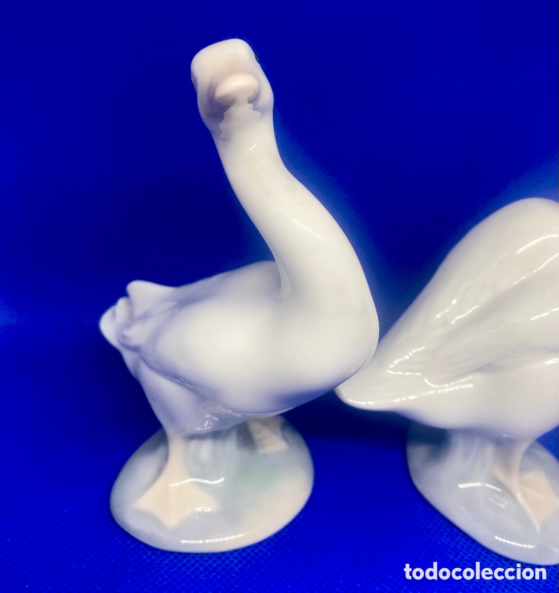 Antig&uuml;edades: PAREJA DE LLADR&Oacute; CISNES VINTAGE - Foto 7